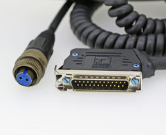 CSI Accelerometer Coiled Cable, 25 Pin D-Sub To 2 Pin Military Connector