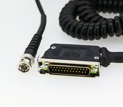 CSI Accelerometer Coiled Cable 25 Pin D-Sub Connector To BNC-M Connector