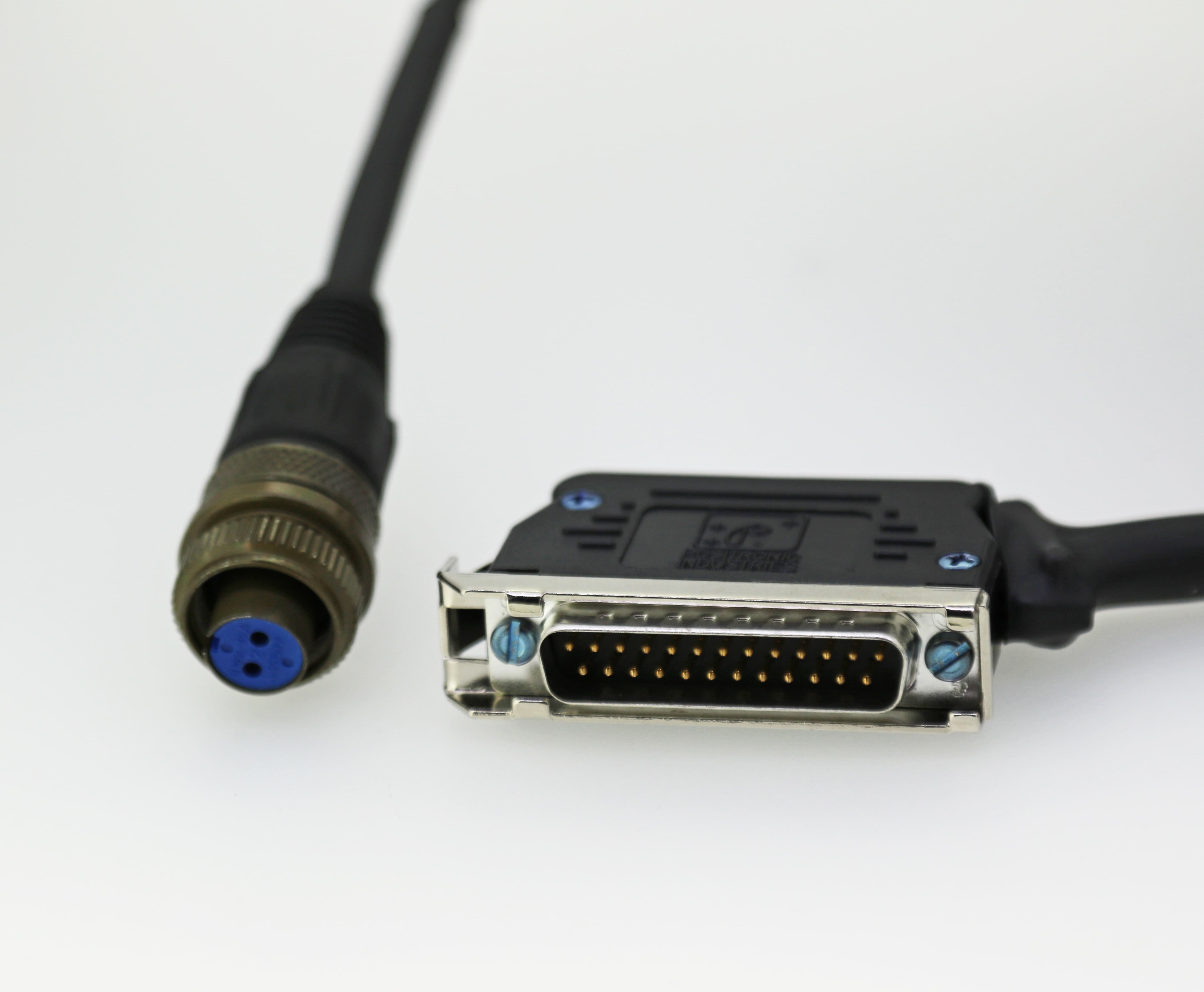 SKF Microlog CMVA Coiled Cable 25 Pin To 2 Pin Military Connector