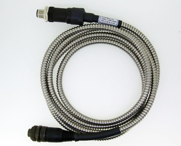 CSI 2130 & CSI 2140 Straight Armored Cable 5 Pin TURCK Connector to 2 Socket Military Connector