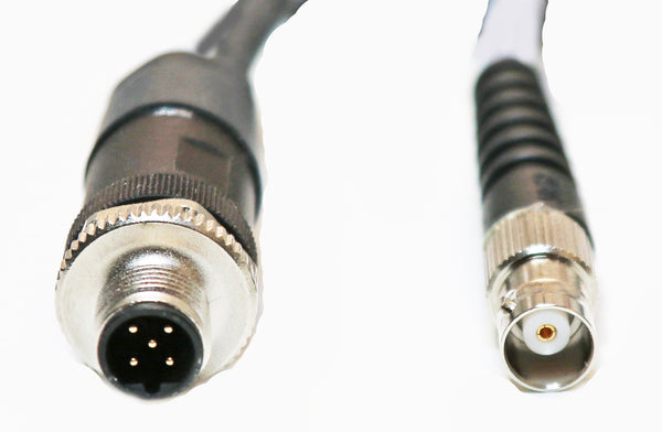 CSI 2130 Tachometer Input Straight Cable with 5 Pin TURCK Male or Female Reverse Key Connector to BNC-M or BNC-F Connector