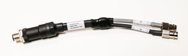 CSI 2140 Accelerometer Channel Splitter Cable 5 Pin TURCK Straight Male Connector to Dual BNC-F Connector