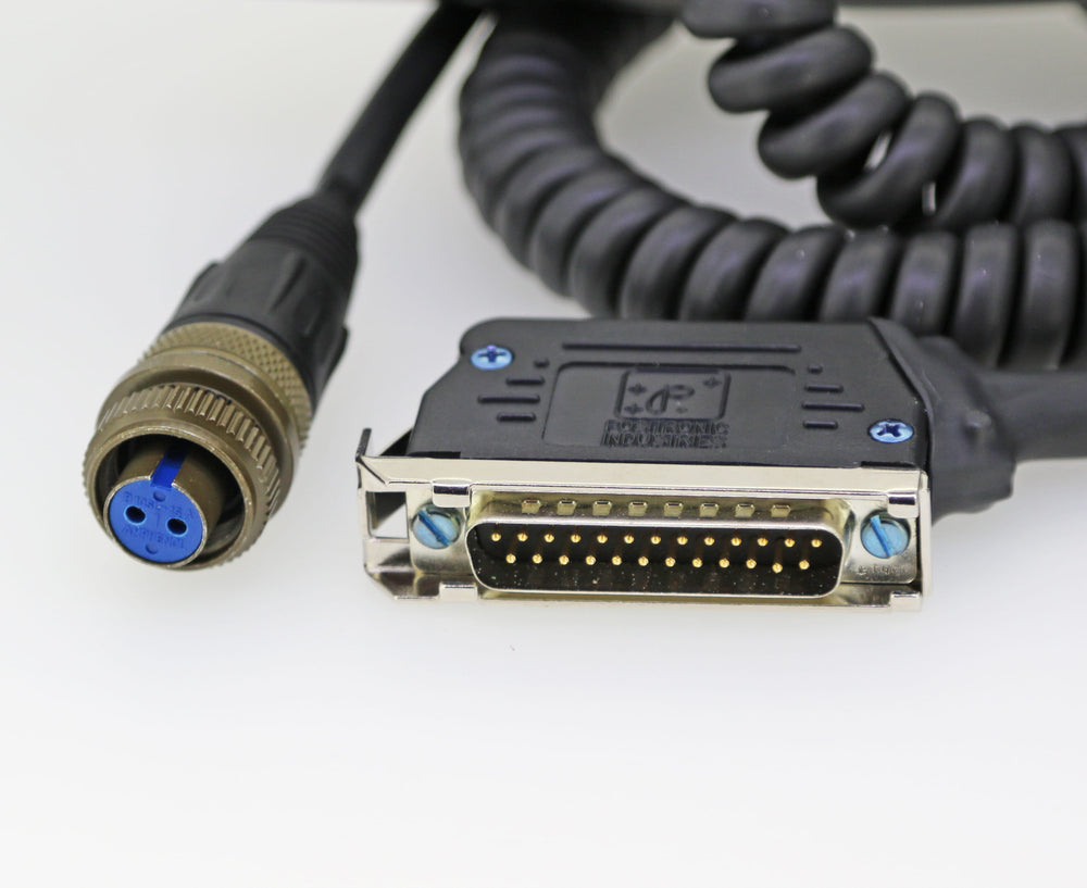 CSI Accelerometer Coiled Cable, 25 Pin D-Sub To 2 Pin Military Connect ...