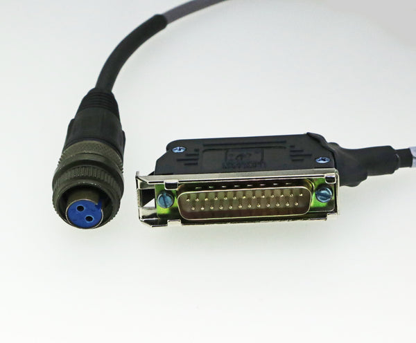 CSI Accelerometer Straight Cable, 25 Pin D-Sub Connector To 2 Pin Military Connector