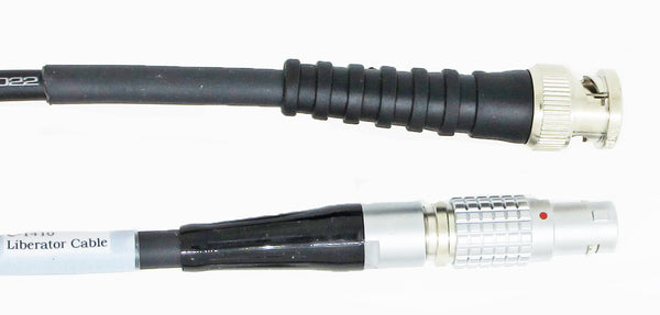 DMSI Liberator 402/502 Accelerometer Straight High Temperature Cable 6 Pin LEMO Connector to 2 Pin Military Connector