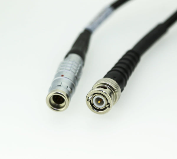 Entek IRD Accelerometer Coiled Cable with 7 Pin LEMO Connector To BNC-M Connector