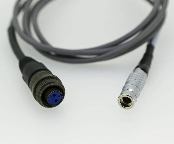Entek IRD Accelerometer Straight Cable with 7 Pin LEMO Connector To 2 Pin Military Connector