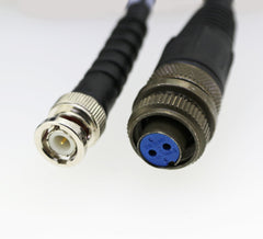 COMMTEST Accelerometer Coiled Cable BNC-M Connector to 2 Pin Military Connector
