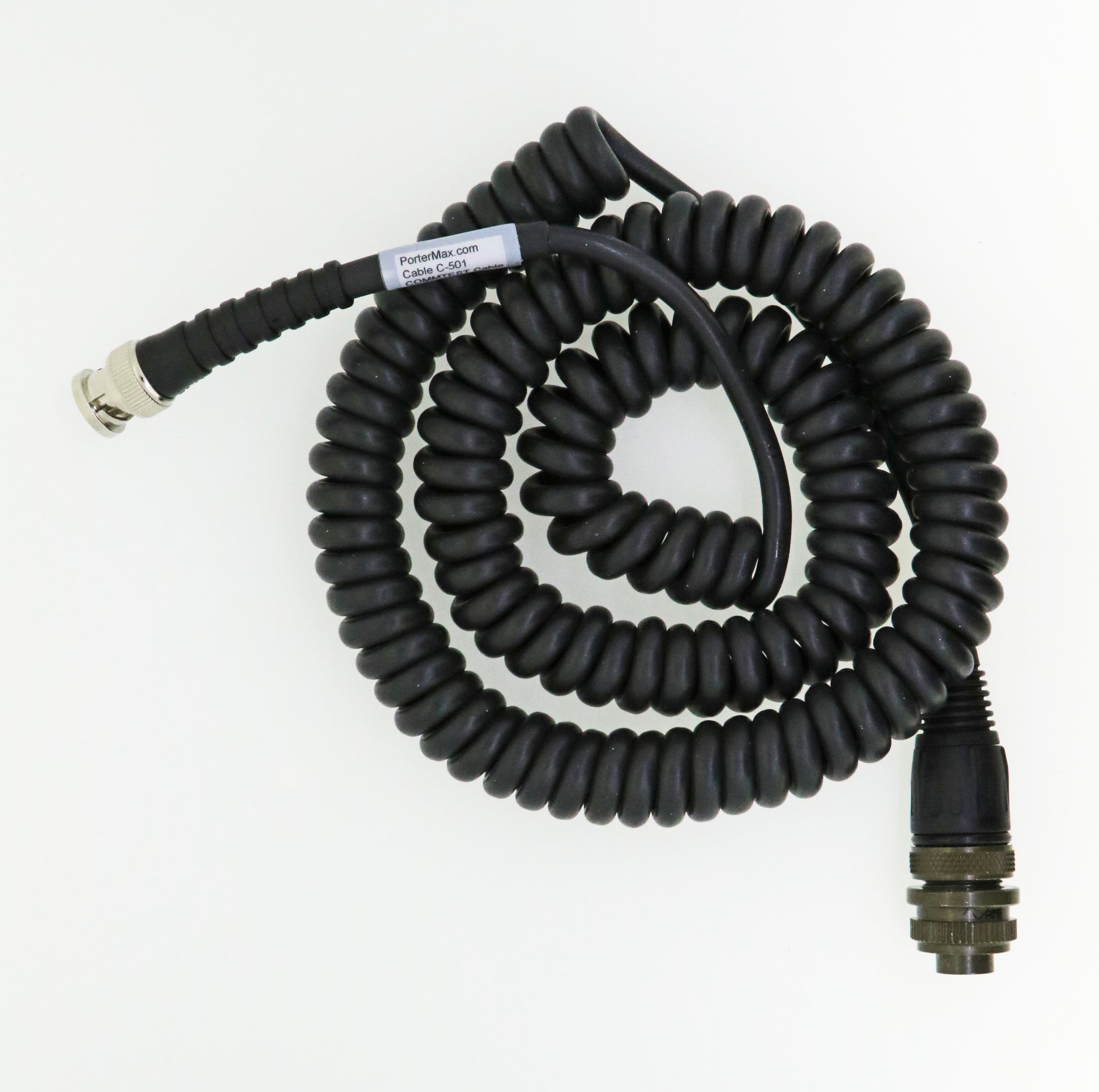 COMMTEST Accelerometer Coiled Cable BNC-M Connector to 2 Pin Military ...