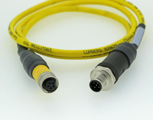 CSI 2130 & 2140 Straight Cable TURCK 5 Pin (M12 'A' Code) Connector to TURCK (M12 Dual Key) Connector