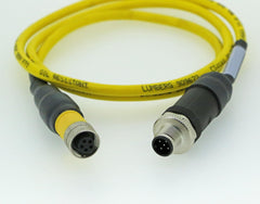 CSI 2130 & 2140 Straight Cable TURCK 5 Pin (M12 'A' Code) Connector to TURCK (M12 Dual Key) Connector
