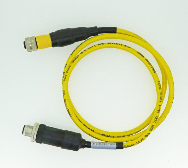 CSI 2130 & 2140 Straight Cable TURCK 5 Pin (M12 'A' Code) Connector to TURCK (M12 Dual Key) Connector